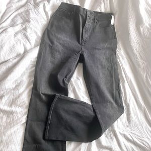 High rise, flare, black, stretch jeans